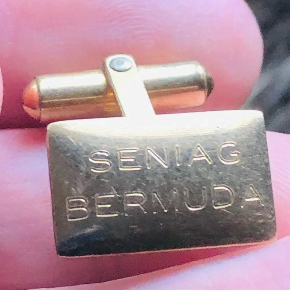 Antique late 1800s Ballou gold filled engraved cuff links